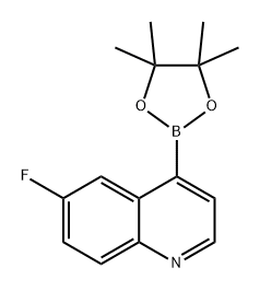 Quinoline, 6-fluoro-4-(4,4,5,5-tetramethyl-1,3,2-dioxaborolan-2-yl)- Structural