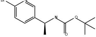 Carbamic acid, N-[(1S)-1-(6-bromo-3-pyridinyl)ethyl]-, 1,1-dimethylethyl ester Structural