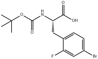 L-Phenylalanine, 4-bromo-N-[(1,1-dimethylethoxy)carbonyl]-2-fluoro- Structural