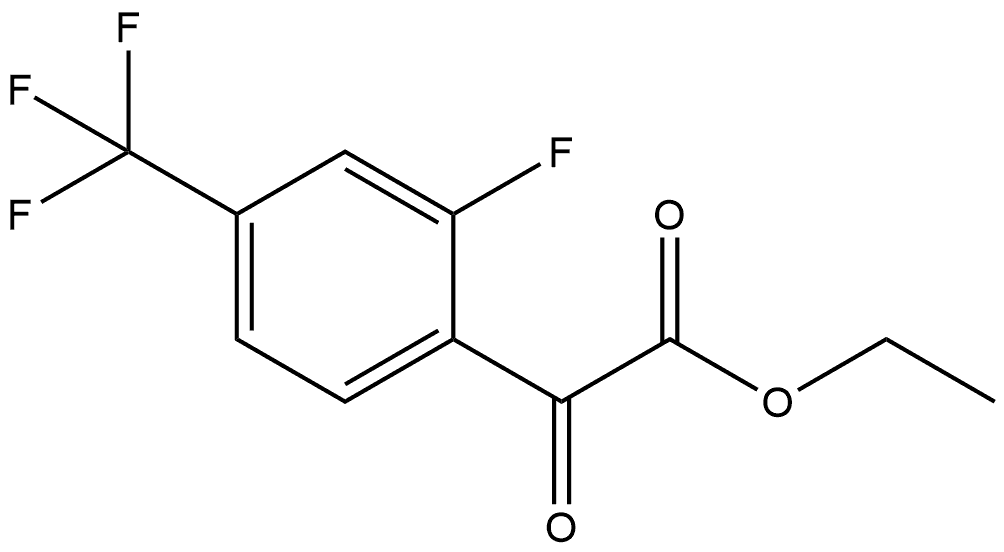 ethyl 2-(2-fluoro-4-(trifluoromethyl)phenyl)-2-oxoacetate Structural