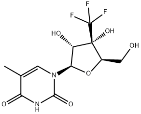 Uridine, 5-methyl-3'-C-(trifluoromethyl)- (9CI) Structural