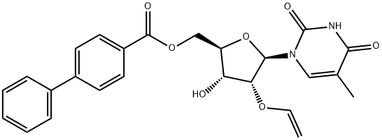 Uridine, 2'-O-ethenyl-5-methyl-, 5'-[1,1'-biphenyl]-4-carboxylate Structural