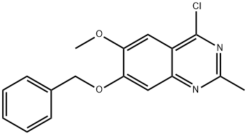 Quinazoline, 4-chloro-6-methoxy-2-methyl-7-(phenylmethoxy)- Structural