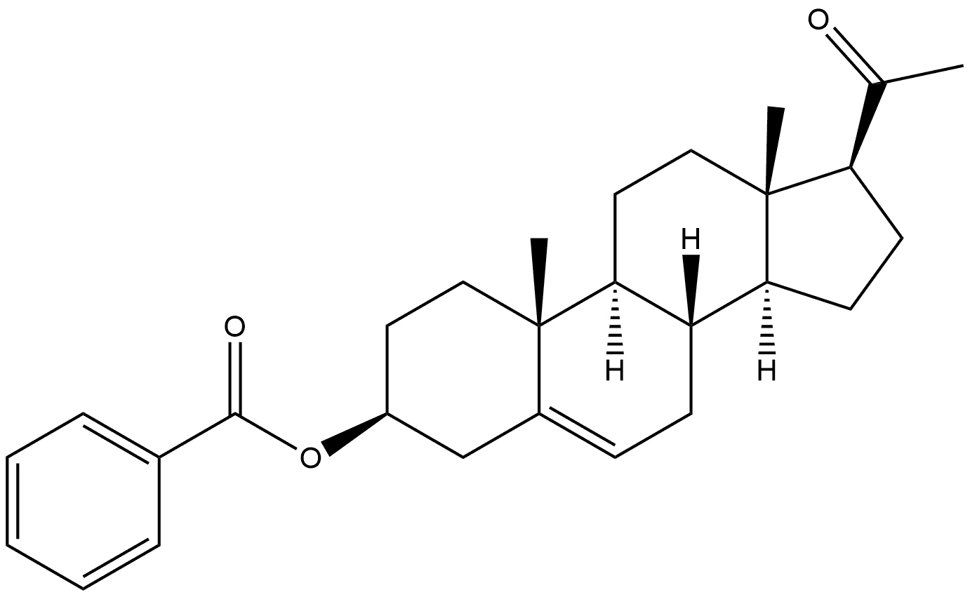 Pregn-5-en-20-one, 3-(benzoyloxy)-, (3β)- Structural