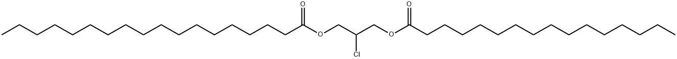 Octadecanoic acid, 2-chloro-3-[(1-oxohexadecyl)oxy]propyl ester Structural