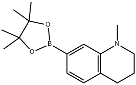 Quinoline, 1,2,3,4-tetrahydro-1-methyl-7-(4,4,5,5-tetramethyl-1,3,2-dioxaborolan-2-yl)- Structural