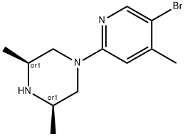 Piperazine, 1-(5-bromo-4-methyl-2-pyridinyl)-3,5-dimethyl-, (3R,5S)-rel- Structural