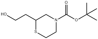tert-butyl 2-(2-hydroxyethyl)thiomorpholine-4-carboxylate Structural