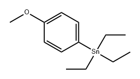 Stannane, triethyl(4-methoxyphenyl)- Structural