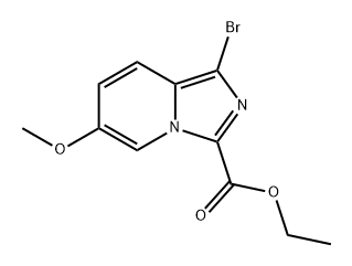 Imidazo[1,5-a]pyridine-3-carboxylic acid, 1-bromo-6-methoxy-, ethyl ester Structural