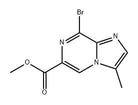 Imidazo[1,2-a]pyrazine-6-carboxylic acid, 8-bromo-3-methyl-, methyl ester Structural