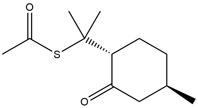 Ethanethioic acid, S-[1-methyl-1-[(1R,4R)-4-methyl-2-oxocyclohexyl]ethyl] ester, rel- Structural