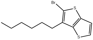 Thieno[3,2-b]thiophene, 2-bromo-3-hexyl- Structural