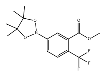 Benzoic acid, 5-(4,4,5,5-tetramethyl-1,3,2-dioxaborolan-2-yl)-2-(trifluoromethyl)-, methyl ester Structural