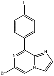 Imidazo[1,2-a]pyrazine, 6-bromo-8-(4-fluorophenyl)- Structural
