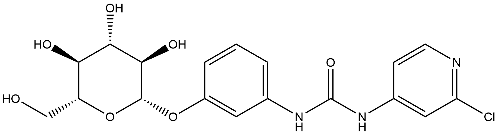 Urea, N-(2-chloro-4-pyridinyl)-N'-[3-(β-D-glucopyranosyloxy)phenyl]- Structural