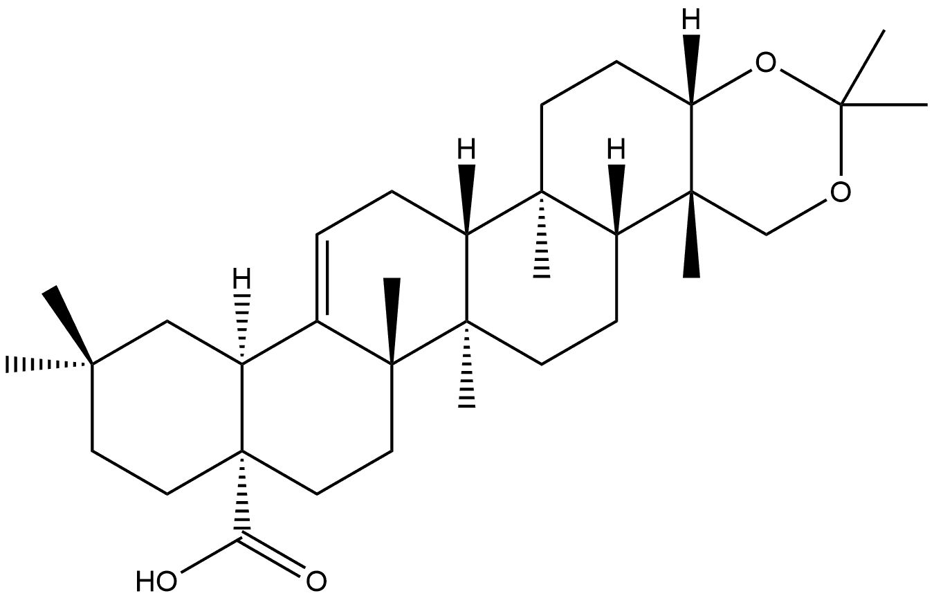 Olean-12-en-28-oic acid, 3,23-[(1-methylethylidene)bis(oxy)]-, (3α,4α)- (9CI) Structural