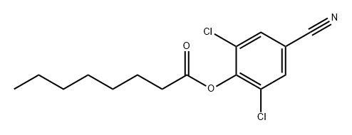 Octanoic acid, 2,6-dichloro-4-cyanophenyl ester Structural