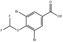 Benzoic acid, 3,5-dibromo-4-(difluoromethoxy)- Structural