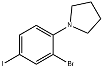 Pyrrolidine, 1-(2-bromo-4-iodophenyl)- Structural
