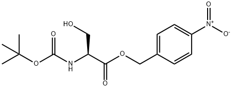 L-Serine, N-[(1,1-dimethylethoxy)carbonyl]-, (4-nitrophenyl)methyl ester Structural