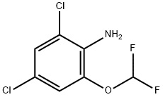 Benzenamine, 2,4-dichloro-6-(difluoromethoxy)- Structural