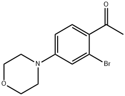 Ethanone, 1-[2-bromo-4-(4-morpholinyl)phenyl]- Structural