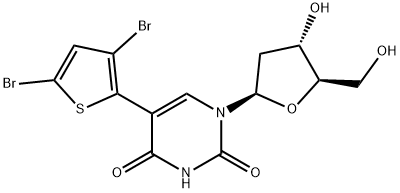 Uridine, 2'-deoxy-5-(3,5-dibromo-2-thienyl)- Structural