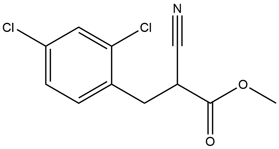 Benzenepropanoic acid, 2,4-dichloro-α-cyano-, methyl ester Structural