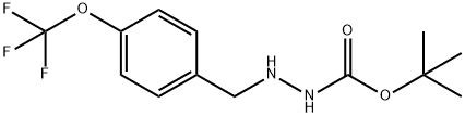 Hydrazinecarboxylic acid, 2-[[4-(trifluoromethoxy)phenyl]methyl]-, 1,1-dimethylethyl ester Structural
