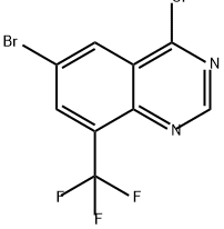 Quinazoline, 6-bromo-4-chloro-8-(trifluoromethyl)- Structural