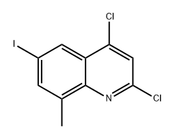 Quinoline, 2,4-dichloro-6-iodo-8-methyl- Structural
