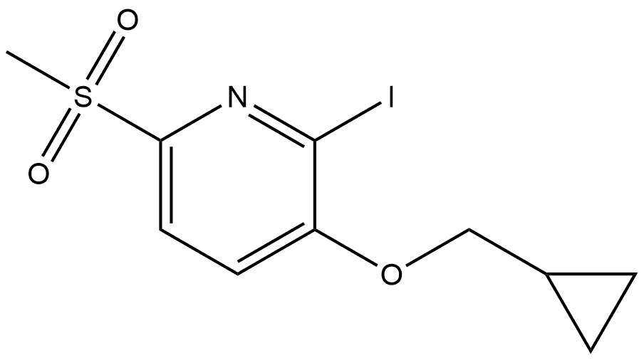 Pyridine, 3-(cyclopropylmethoxy)-2-iodo-6-(methylsulfonyl)- Structural