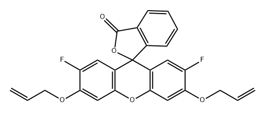 Spiro[isobenzofuran-1(3H),9'-[9H]xanthen]-3-one, 2',7'-difluoro-3',6'-bis(2-propen-1-yloxy)- Structural