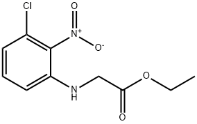 Glycine, N-(3-chloro-2-nitrophenyl)-, ethyl ester Structural