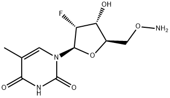 Uridine, 5'-O-amino-2'-deoxy-5-methyl-2'-fluoro- (9CI) Structural