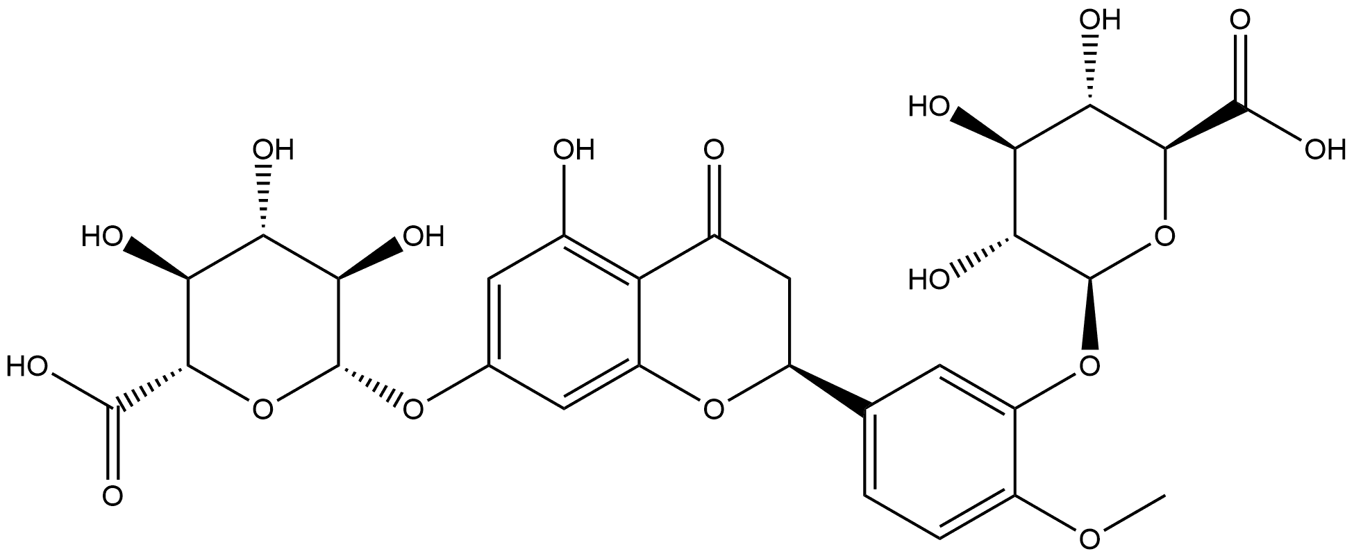 Hesperetin 7,3-di-O-β-D-glucuronide Structural