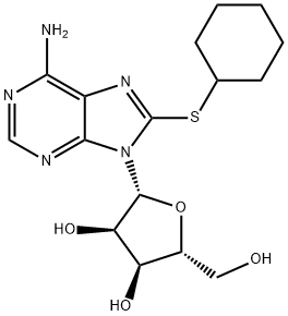 Adenosine, 8-(cyclohexylthio)- (9CI) Structural