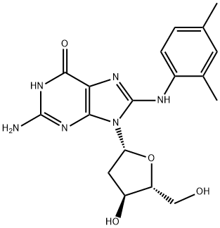 Guanosine, 2'-deoxy-8-[(2,4-dimethylphenyl)amino]- (9CI) Structural