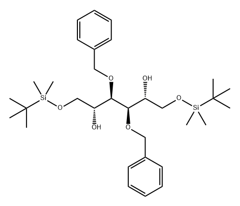 D-Mannitol, 1,6-bis-O-[(1,1-dimethylethyl)dimethylsilyl]-3,4-bis-O-(phenylmethyl)- Structural