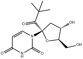 Uridine, 2'-deoxy-1'-C-(2,2-dimethyl-1-oxopropyl)- Structural