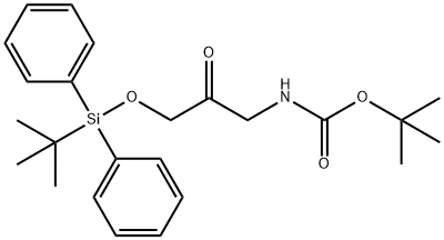 tert-butyl (3-((tert-butyldiphenylsilyl)oxy)-2-oxopropyl)carbamate Structural