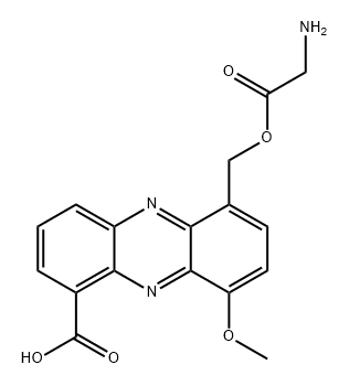 Glycine, (6-carboxy-4-methoxy-1-phenazinyl)methyl ester Structural