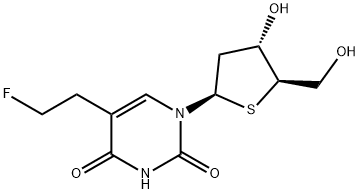 Uridine, 2'-deoxy-5-(2-fluoroethyl)-4'-thio- Structural