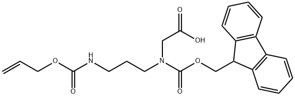 Glycine, N-[(9H-fluoren-9-ylmethoxy)carbonyl]-N-[3-[[(2-propen-1-yloxy)carbonyl]amino]propyl]- Structural