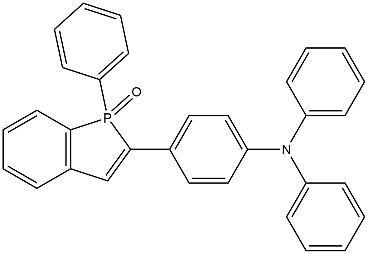 Benzenamine, 4-(1-oxido-1-phenyl-1H-phosphindol-2-yl)-N,N-diphenyl- Structural