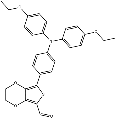 Thieno[3,4-b]-1,4-dioxin-5-carboxaldehyde, 7-[4-[bis(4-ethoxyphenyl)amino]phenyl]-2,3-dihydro- Structural