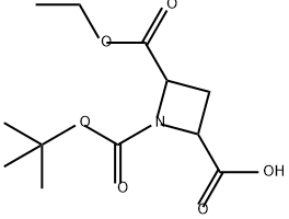 Azetidine-1,2,4-tricarboxylic acid 1-tert-butyl ester 2-ethyl ester Structural
