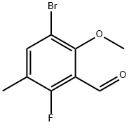 Benzaldehyde, 3-bromo-6-fluoro-2-methoxy-5-methyl- Structural