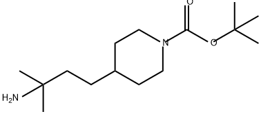 tert-butyl
4-(3-amino-3-methylbutyl)piperidine-1-carboxylate Structural